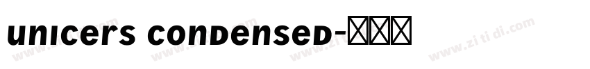 unicers condensed字体转换